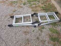 Multi-position, Folding Aluminum Ladder.