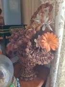 Snow Globe, Crocheted Dolls, Disco Ball, And Decor