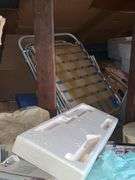 Contents Of Attic, Suitcases, Pictures, Radio, Folding Chairs, Cradle, Vacuum, High Chair, And Rugs