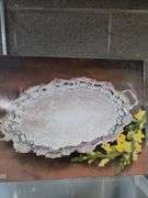 Silver Plated Serving Set,Tray In Box , Plastic Party Serving Set