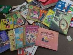 2 Boxes Of Assorted Books, Kid's Books, Guinness World Records, And Guitar Books