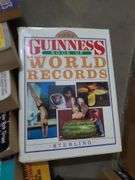 2 Boxes Of Assorted Books, Kid's Books, Guinness World Records, And Guitar Books