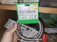 4 Plastic Shelving Sections, Headlights, PVC Pipe, Copper Pipe, And Ballcocks