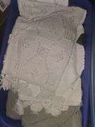 2 Totes Full of Various Blankets, Rugs, Placemats