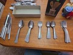 World Stainless Tableware Service For 8 (Has 16 T Spoons) W/ Paper Work