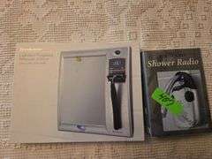 NIB Lighted Shower Mirror & Shower Radio