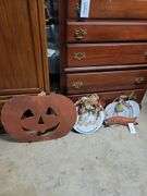 Lot Of Wooden Pumpkins