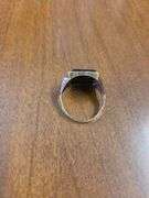 Vintage Men's Ring Featuring A Rectangular Black Onyx Stone With A Diamond Accent In A 10K Yellow Gold (Approx Size 10k)