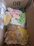 Box Of Hand Made Crochet Pot Holders & Lace Doilies