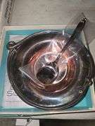 Set of Metal Skewers, International Deep Silver Tray w Spoon