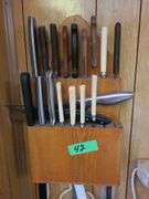 Wall Mounted Knife Holder And Knives