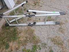 Multi-position, Folding Aluminum Ladder.