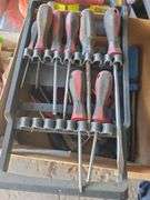 Box Of Assorted Screwdrivers
