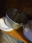 Bottom 2 Shelves & Contents, Slow Cooker,Waffle Maker,Plates,Bowls,Shear