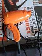 1 small hair dryer, 1 black and Decker heat gun, 1 warrior heat gun