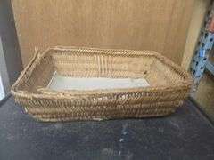 Woven Picnic Basket, Wicker Basket, Wooden Serving Tray
