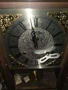 Stellar 31-Day Wood Case Pendulum Clock, Collectible 6" Vintage Avon China Ivory Porcelain Winter Rose Mantel Table Clock