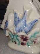 Vintage Shawnee Wall Pocket Blue Bird House Ceramic Vase Planter