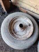 Three Wheelbarrow-Size Wheels and Tires