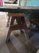 2 Mini Saw Horses W/ Marble Slab Approx 56" x 20"