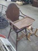 Vintage Children's Rocking Chair And High Chair