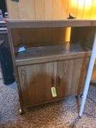 Wooden Cabinet On Casters