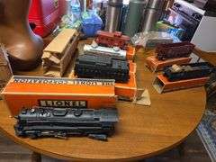 6 Lionel Trains W/ Original Boxes & Multi Control Transformer 1033 90 Watts Boxes Have Some Damage