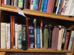 Hand Made Ironing Board & 2 Shelves Of Books