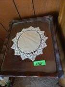 Vintage Side Table W/ Glass On Top