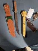 Bowie Knife , Native American Stone  Tomahawk
