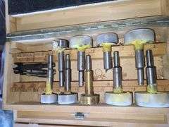 Two Incomplete Sets of Forstner Bits in Wooden Cases