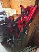 2 Lawn Chairs & 2 Folding Chairs,Patio Side Table