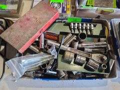 Assorted Sockets and Ratchets, Various Sizes and Manufacturers