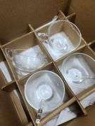 Two Daisy 8pc Daisy TV Dish and Cup Sets (in boxes) and One Salad Bowl and Six Dessert Bowls