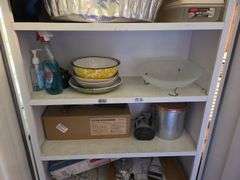 Metal Cabinet & Contents