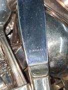 Tote Bucket of Assorted Silverware, Some Stainless, Some Old Company Plate