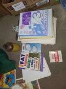 Box Full of St. Patrick's Day, Trinkets, Wicker Basket, Books and More