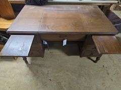 Baker Office Furniture Co Desk with Tip-Out Secretary