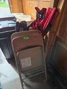 2 Lawn Chairs & 2 Folding Chairs,Patio Side Table