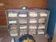 Contents Of Workbench, Sandpaper, Pic A Nut Drawers, Hardware, Rollers, And Brackets (Excluding Grinder And Vise)