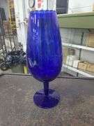 Vintage Italian Empoli Cobalt Glass