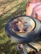 Metal Dumping Lawn Trailer, Needs Tires