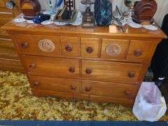 3 Pc. Solid Rock Maple Bedroom Suite, Full Sized Bed, 3 Drawer Dresser, And 4 Drawer Dresser