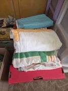 Box Of Vintage Tablecloths