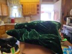 Vintage Green Velvet Women's Hat Union Made