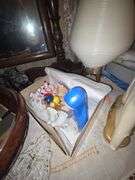 Contents On Top Of Dresser, 4 Lamps, Decorations