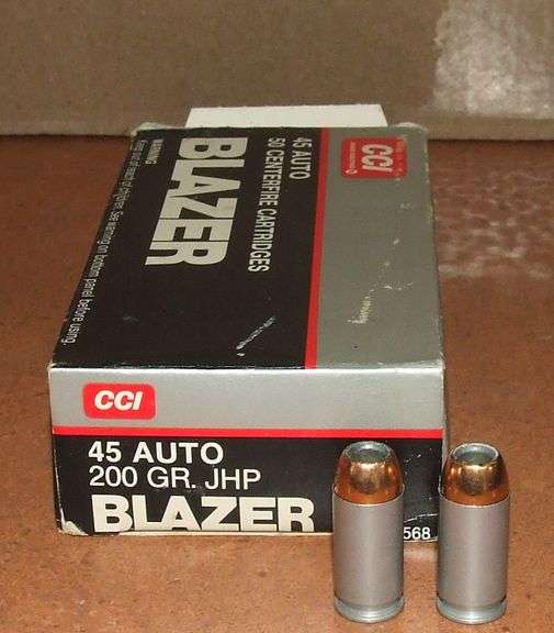 50 Rounds Blazer .45 Auto 200 gr JHP
