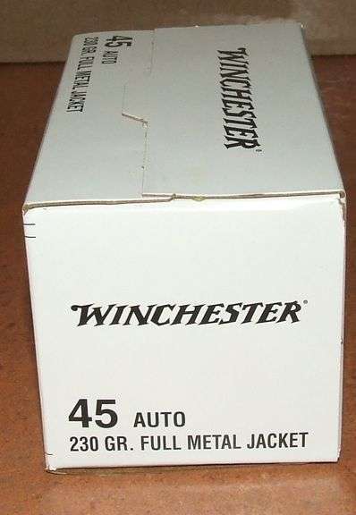 100 Rounds Winchester .45 Auto 230 gr FMJ