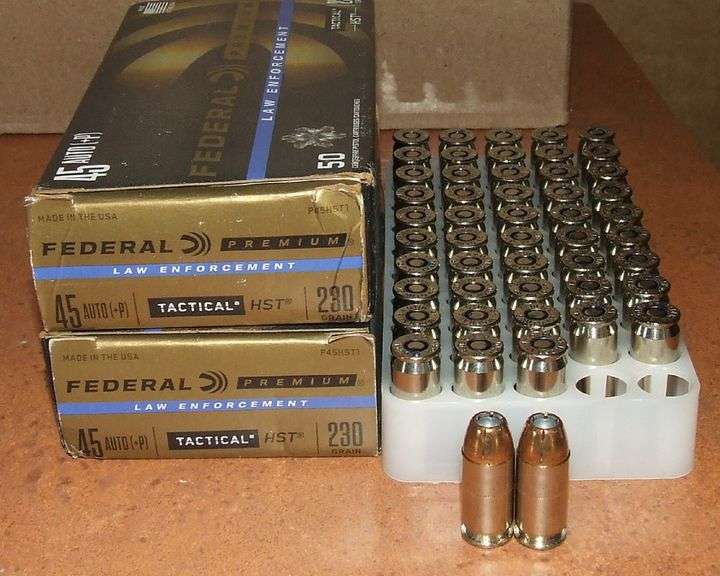 100 Rounds Federal Law Enforcement ,45 ACP