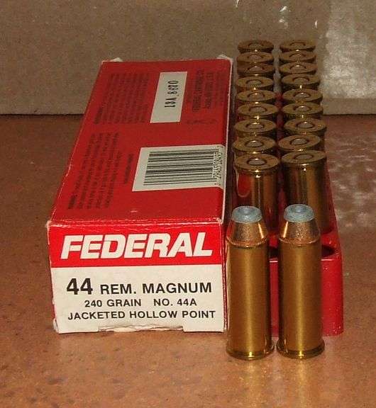 20 Rounds Federal 44 Remington Magnum 240 gr JHP